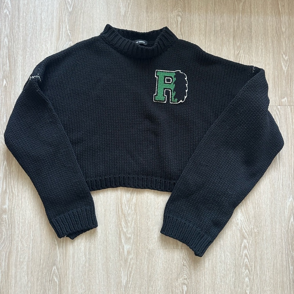Raf Simons University Badge Cropped Sweater